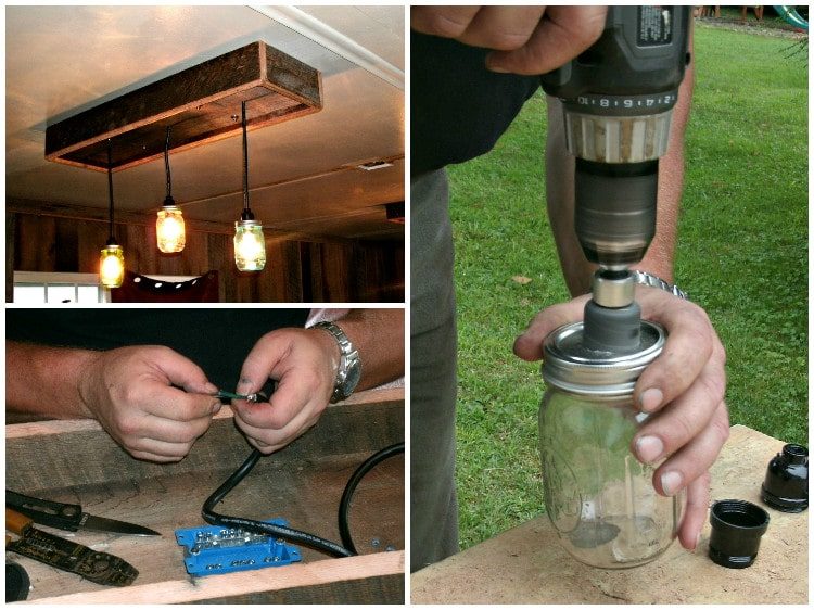 DIY Tutorial: Mason Jar Chandelier