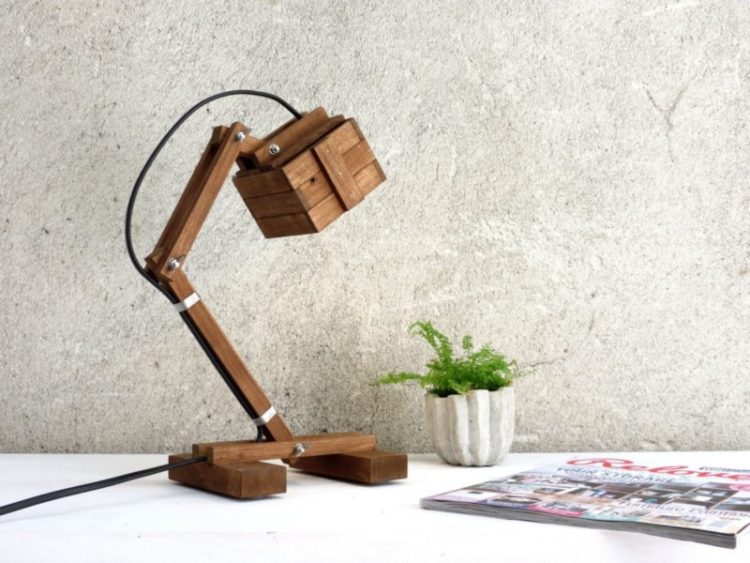 Office Wooden Desk Lamp