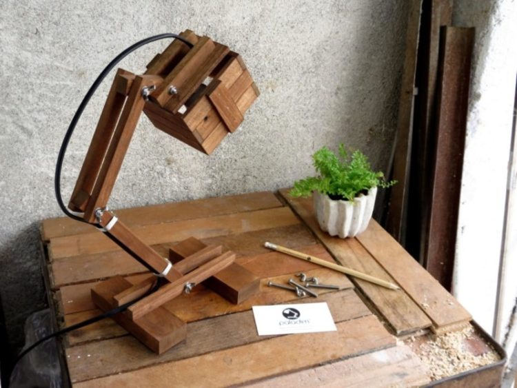 Office Wooden Desk Lamp