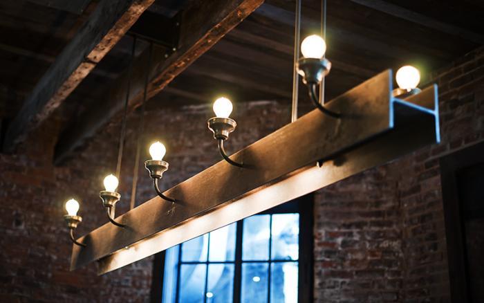 Industrial Light Fixture with Repurposed Steel Beam