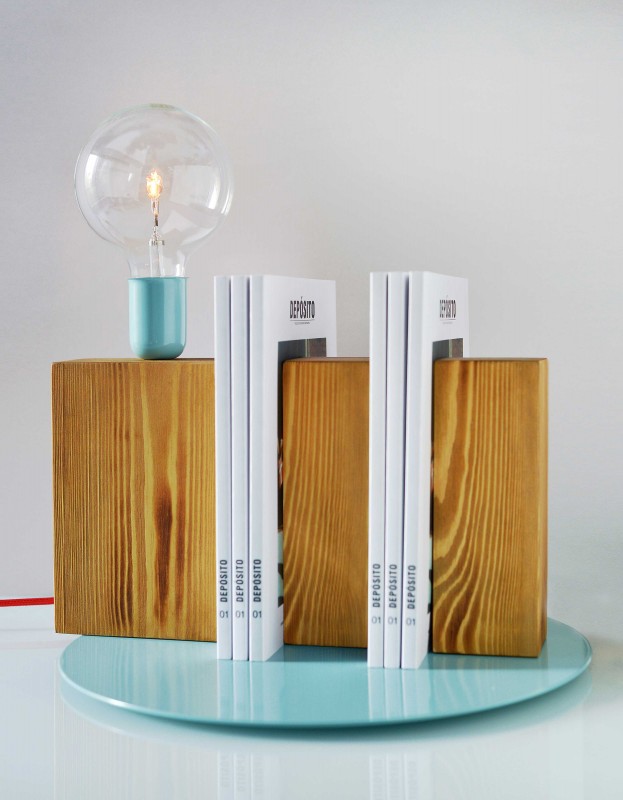 Stand By Me Wooden Bookcase Lamp