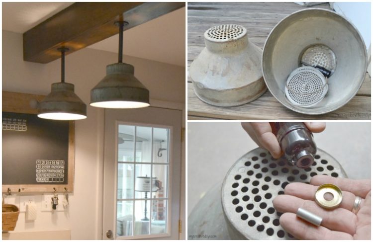 DIY: Galvanized Colanders Lamp Tutorial