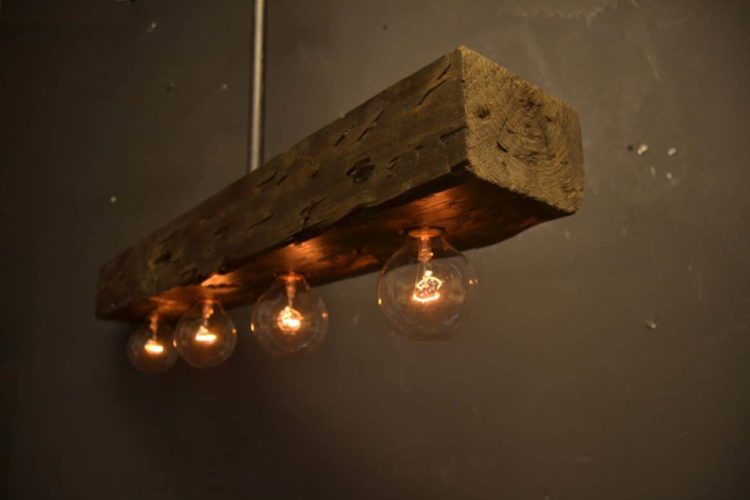 Reclaimed Wood Chandelier Light Fixture