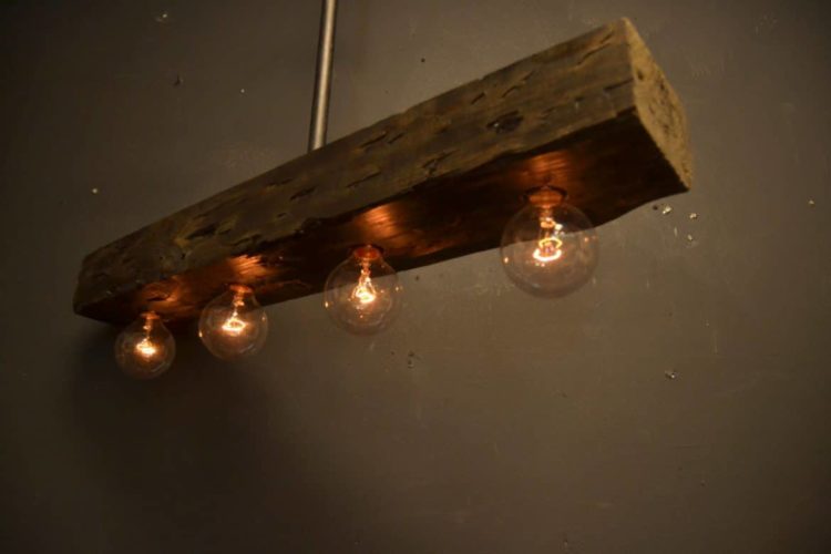 Reclaimed Wood Chandelier Light Fixture