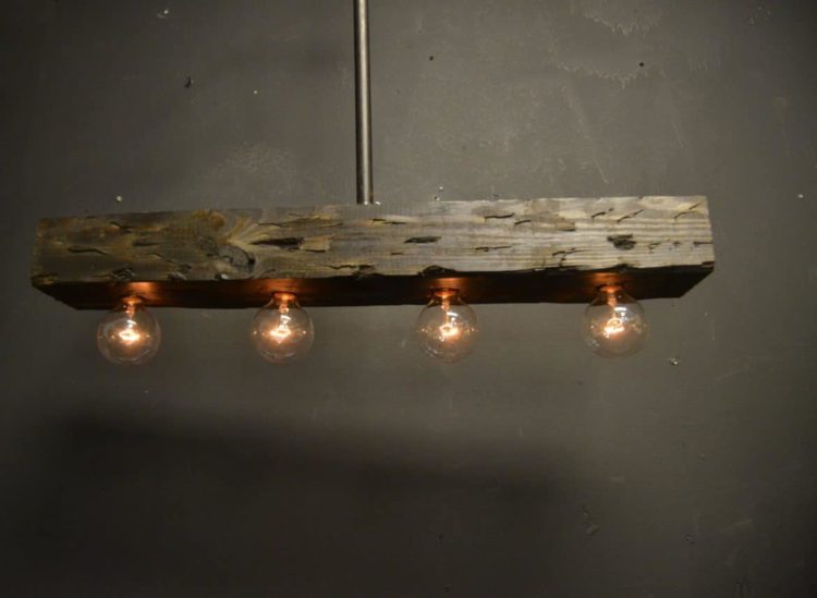 Reclaimed Wood Chandelier Light Fixture