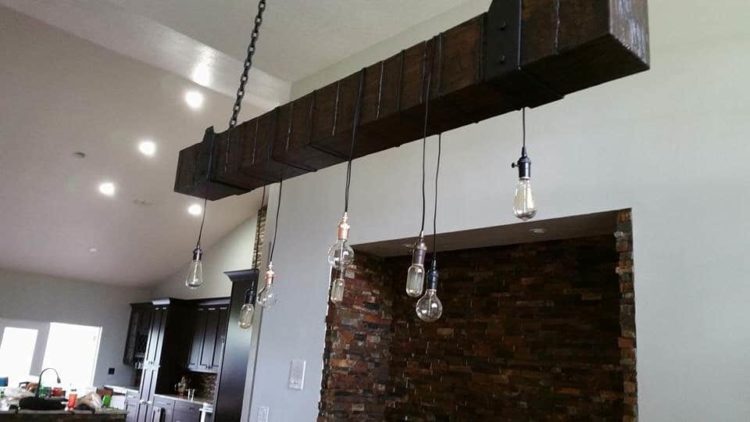 Rustic Wood Beam for Chandelier