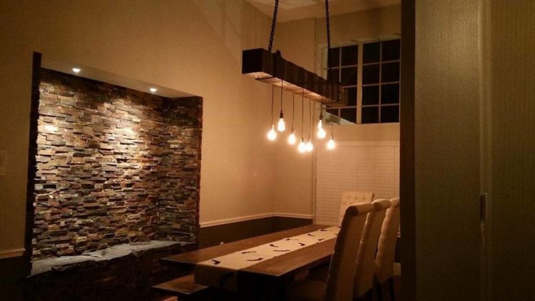 Rustic Wood Beam for Chandelier