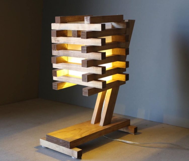 Wooden Desk Lamp