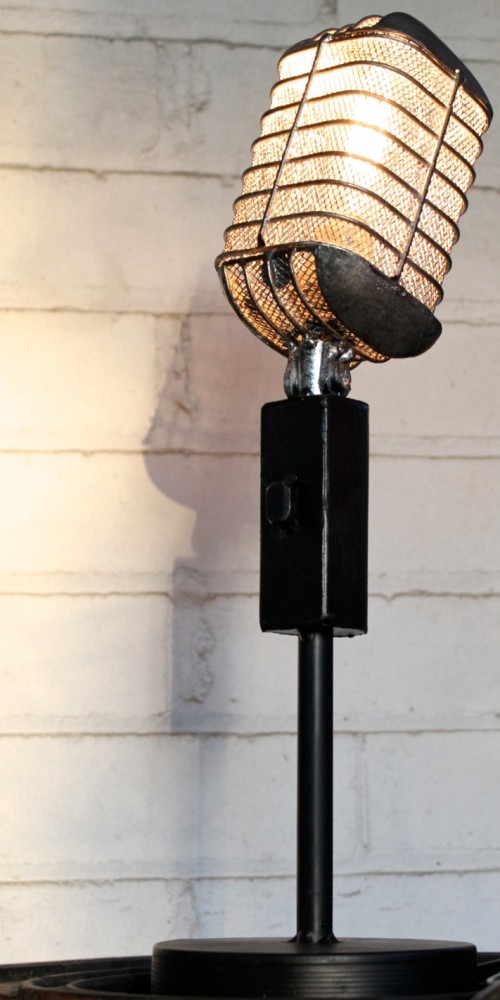 Vintage Microphone Light Fixture