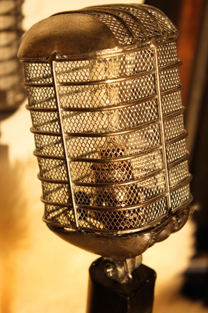Vintage Microphone Light Fixture - iD Lights