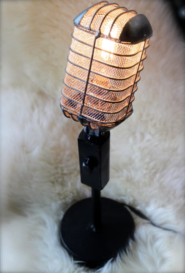Vintage Microphone Light Fixture