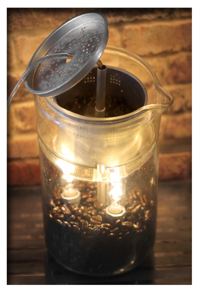 Re-purposed Froman Coffee Maid 4 Man Pyrex Perculator Coffee Pot