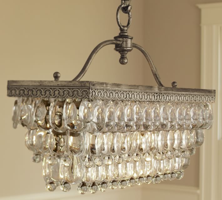 Clarissa Rectangular Glass Drop Chandelier