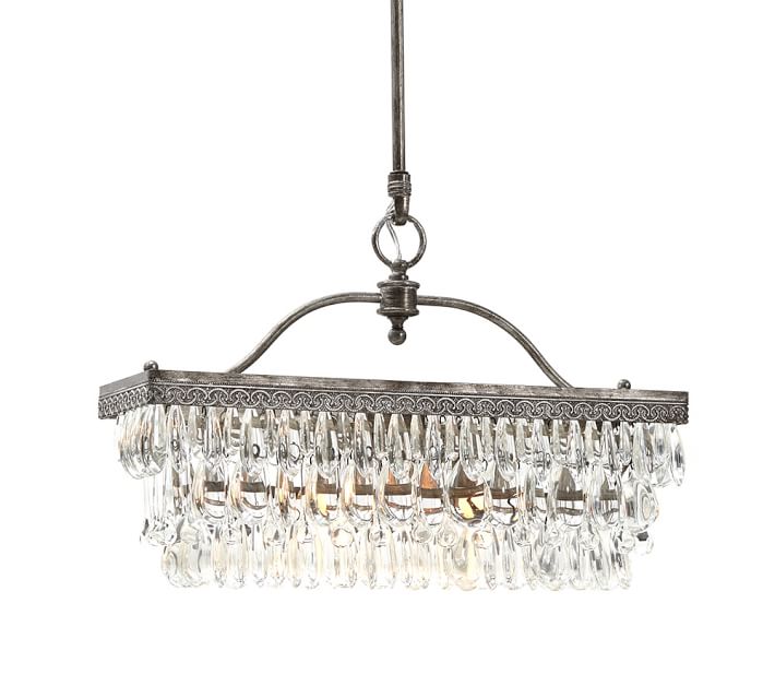 Clarissa Rectangular Glass Drop Chandelier