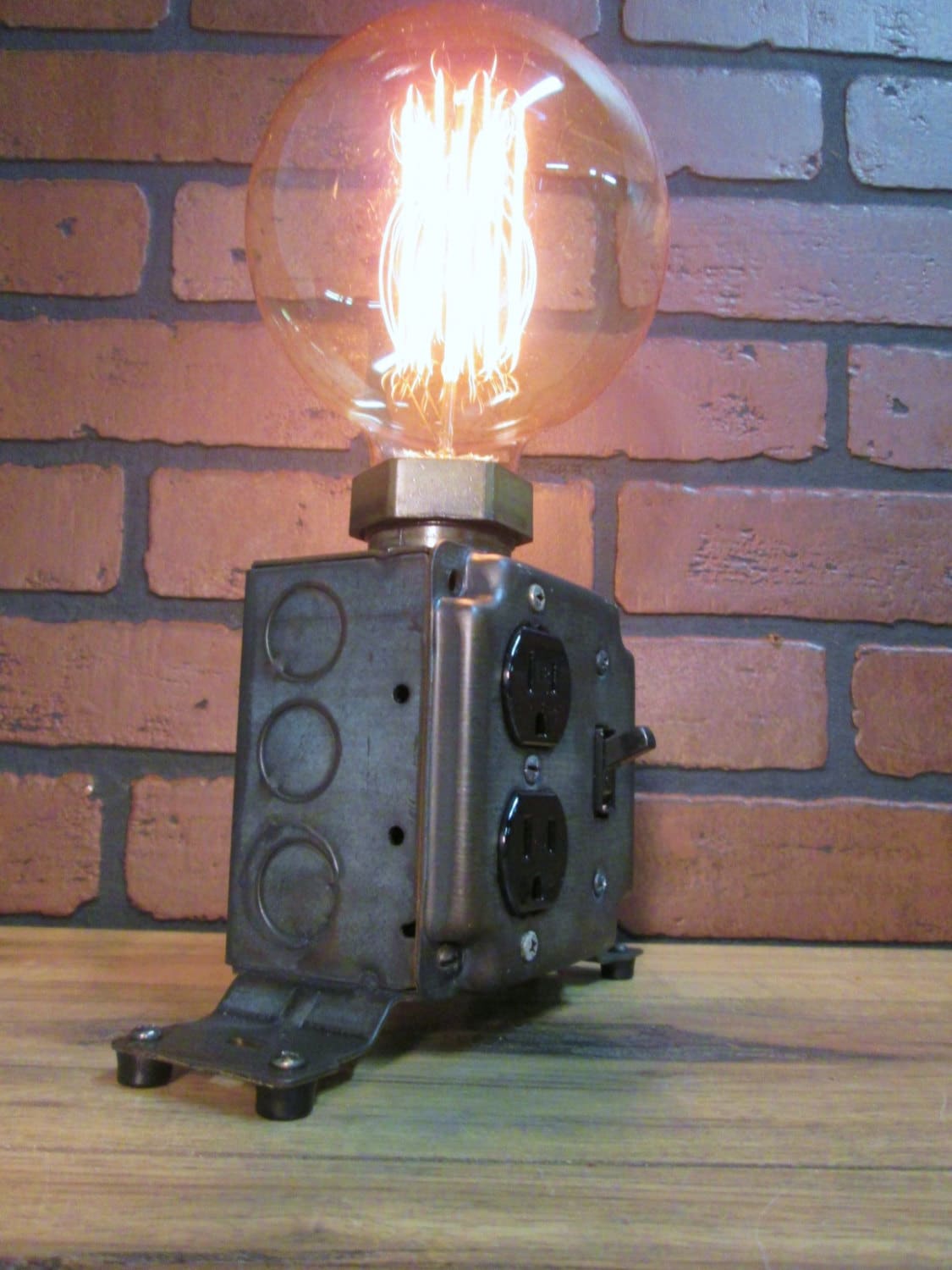 Industrial Table Lamp Plug Charging Station - iD Lights