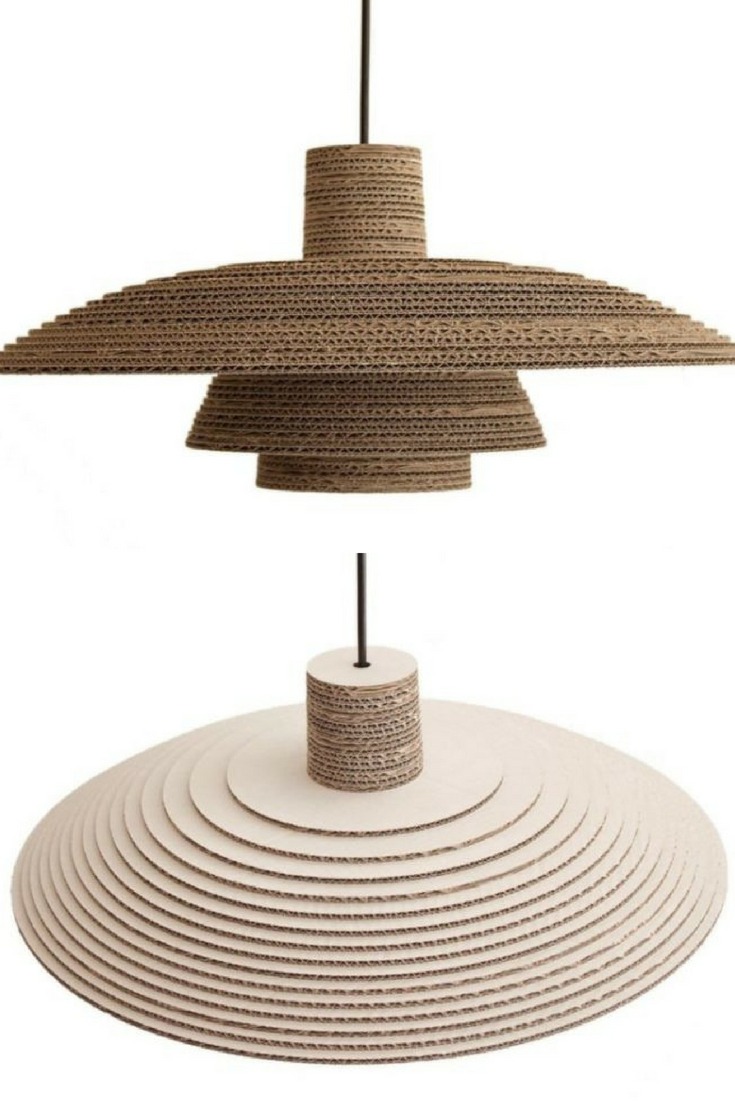 Recycled Cardboard Chandelier