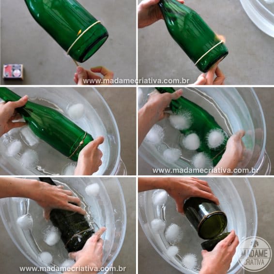 Easy Crafts for Christmas: Candle in a Wine Bottle