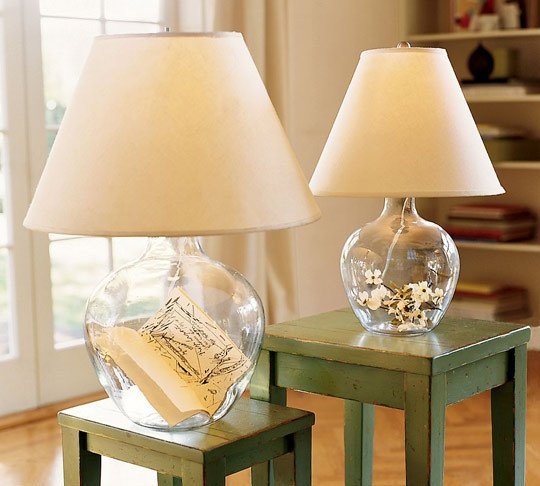 7 Glass Fillable Lamp Ideas