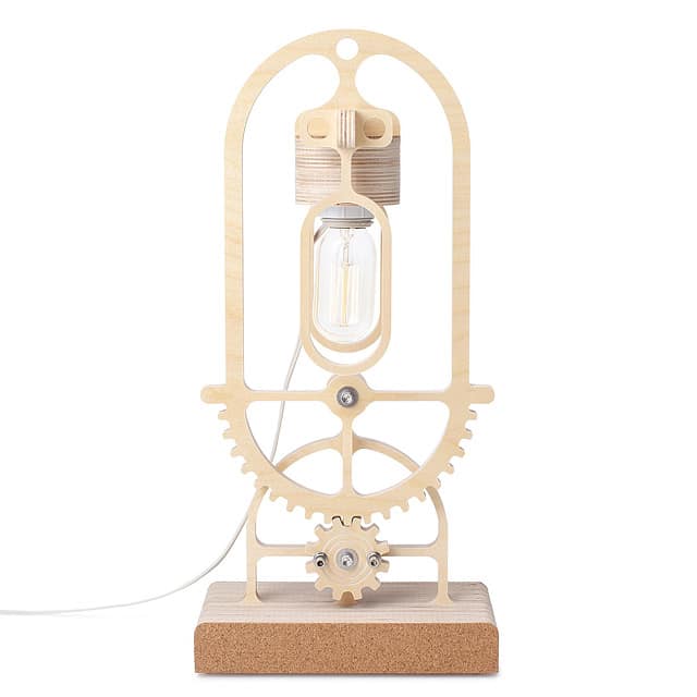 Beautiful Wooden Gear Lamp