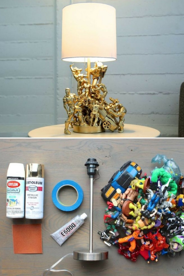 DIY Action Figure Table Lamp : Tutorial & Video