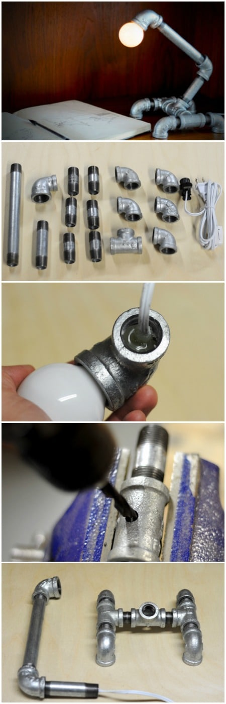 Diy How To Make Pipe Lamp Id Lights Diy How To Make Pipe Lamp Desk Lamps