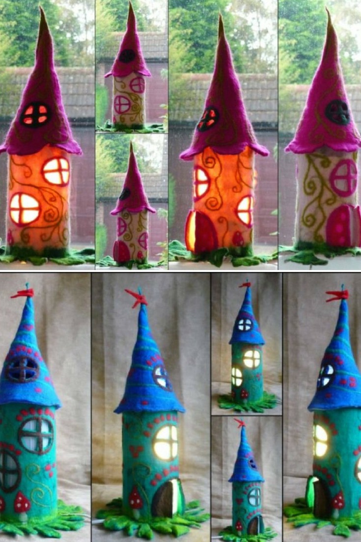 Felted Fairy Table Lamp 38 - diylighting - iD Lights Felted Fairy Table Lamp