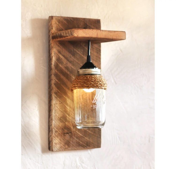 Mason Jar Light Wall Fixture