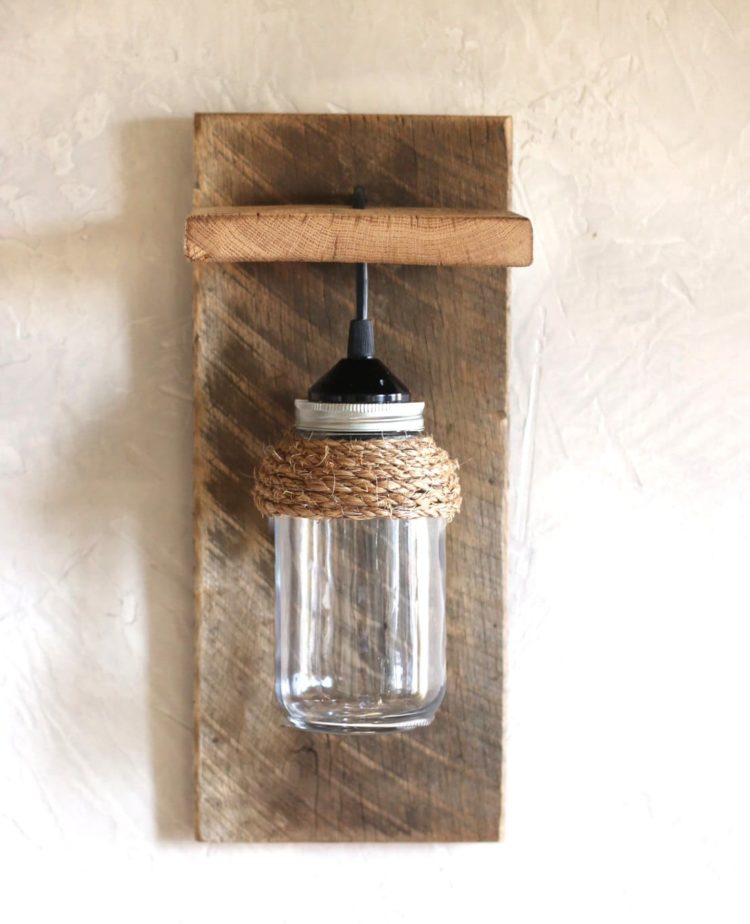 Mason Jar Light Wall Fixture