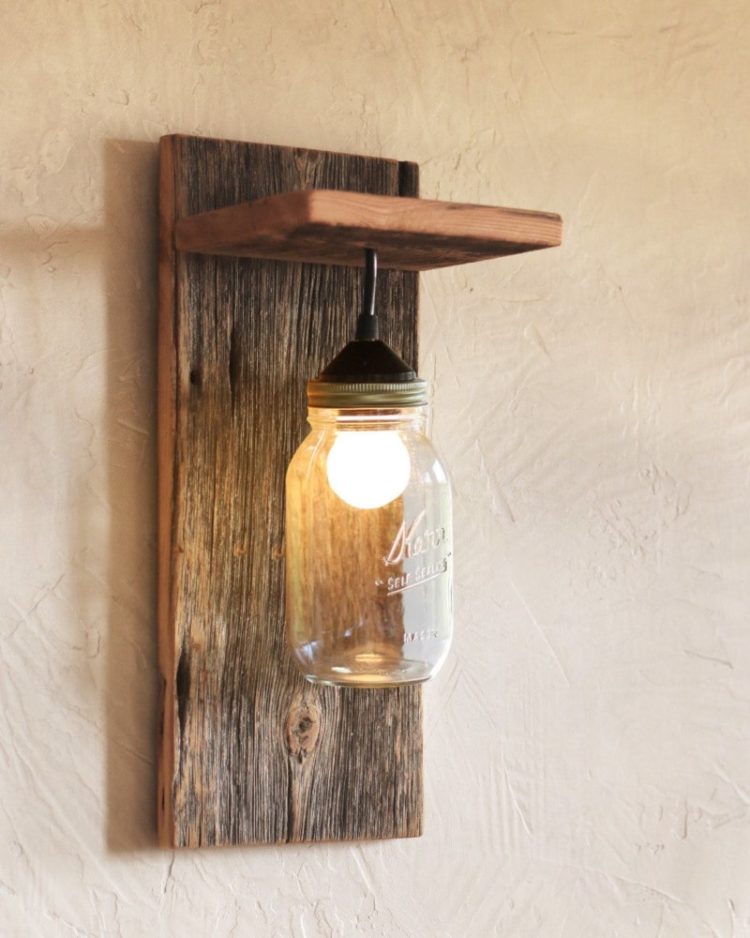 Mason Jar Light Wall Fixture