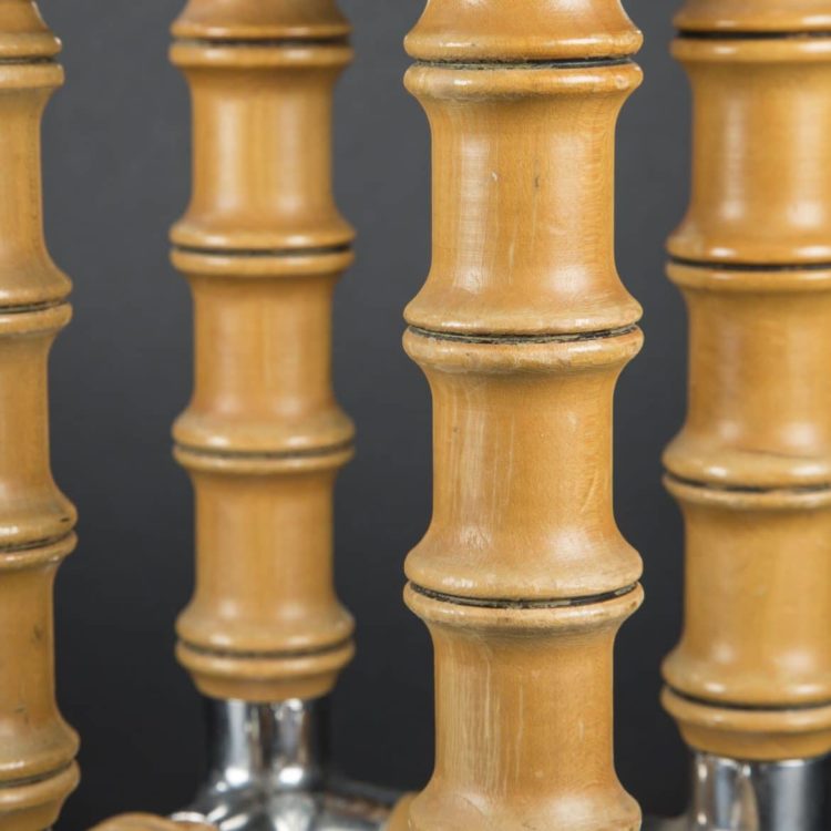 Simple Metal and Bamboo Lamp 3 - Table Lamps - iD Lights Metal and Natural Wood simulating Bamboo lamp