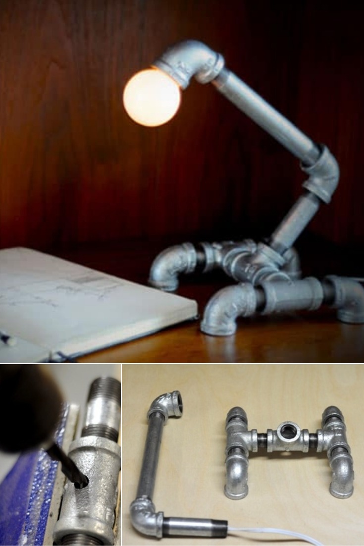 Pipe Lamp DIY with Recycled Pipe Parts