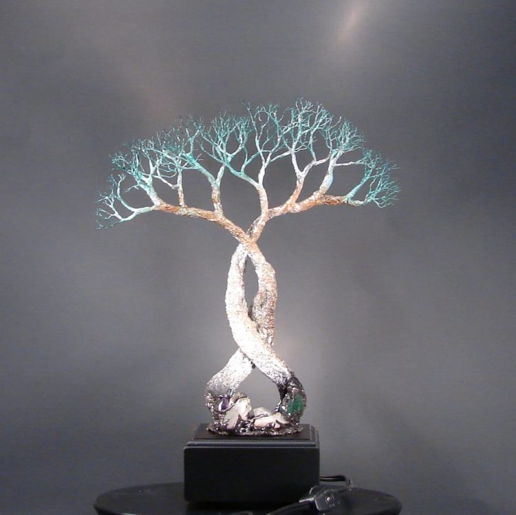 Wire Tree Of Life Soul Mates sculpture