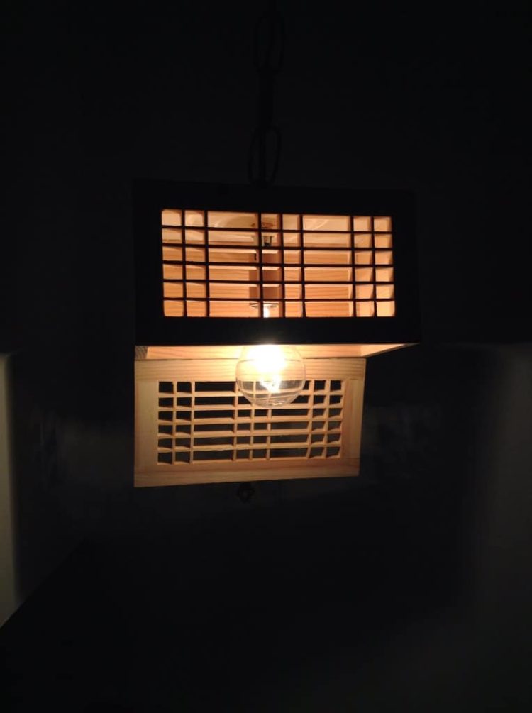 Wooden Rectangular Lamp Shade