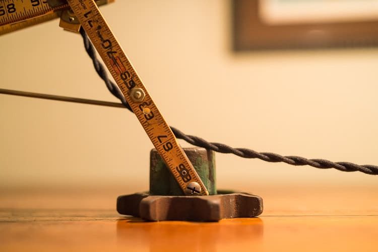 Woodworker, Carpenter check this lamp Unruly A desk lamp folding ruler
