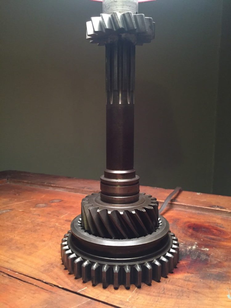 Hot Rod Table Lamp made from various Engine Parts