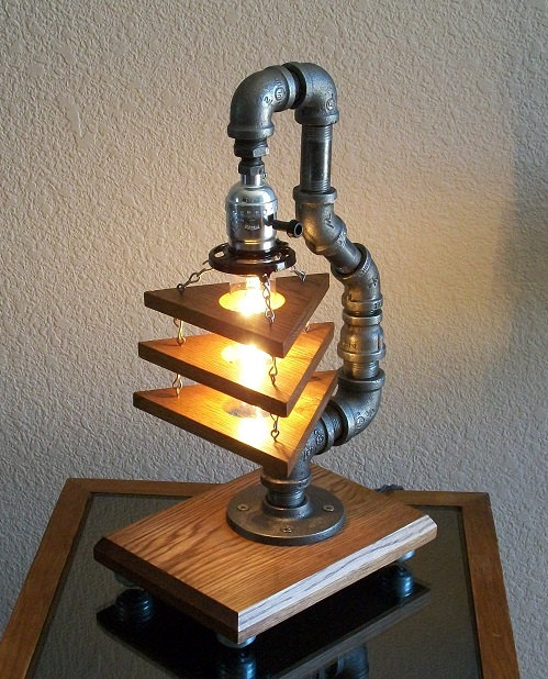 Industrial Art Diy Pipe Lamp Id Lights, Industrial Pipe Desk Lamp