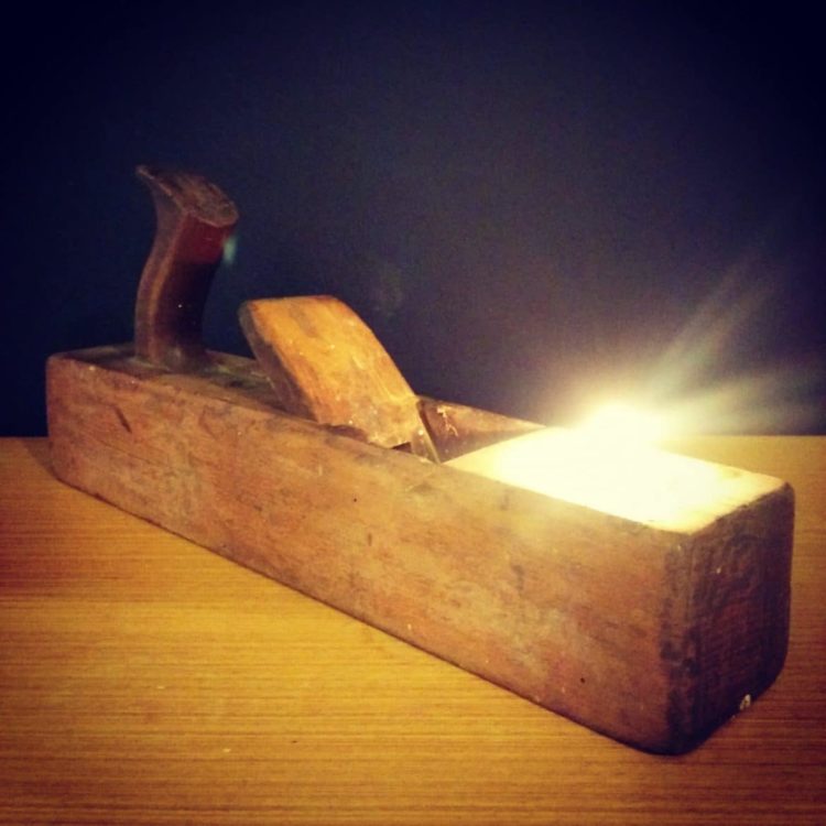 Repurposed Vintage Wooden Plane Tealight Holder