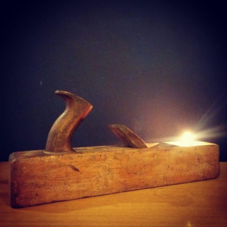 Repurposed Vintage Wooden Plane Tealight Holder