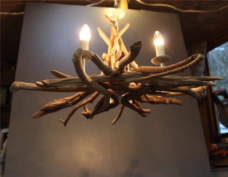 Simple Driftwood Chandelier