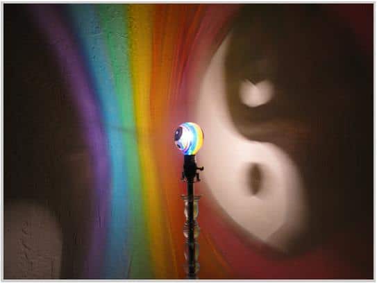 Hand-Painted Yin/Yang Rainbow Mood-Light Bulb