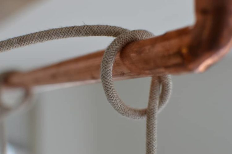 Beautiful Brass and Wood Chandelier