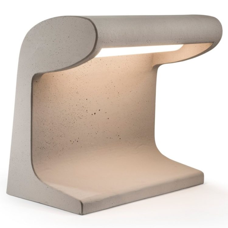 Cement Desk Lamp Designed by Le Corbusier Reissue