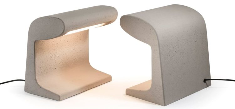 Cement Desk Lamp Designed by Le Corbusier Reissue