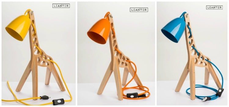 Handmade Kids Giraffe Desk Lamps