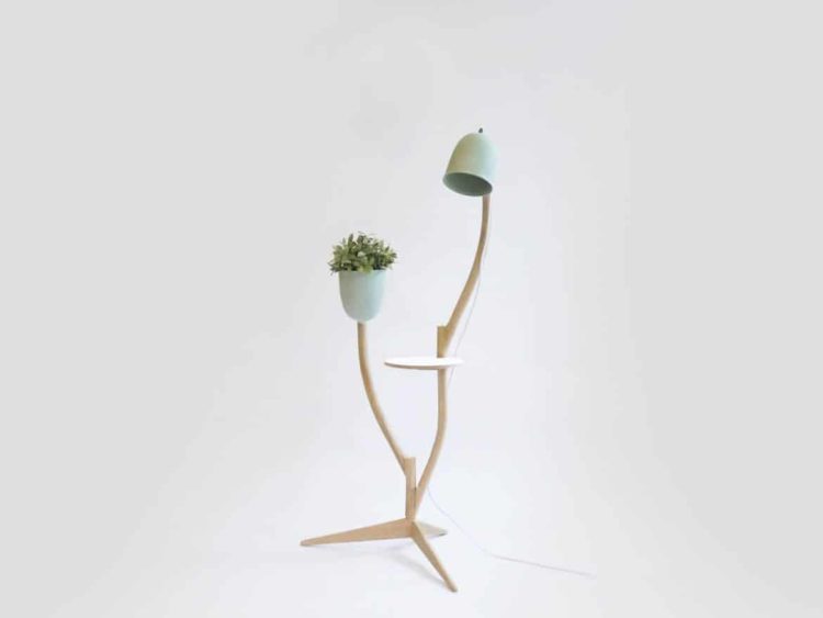 Multi Purpose Branch Out: Table, Flower Pot and Floor Lamp In One