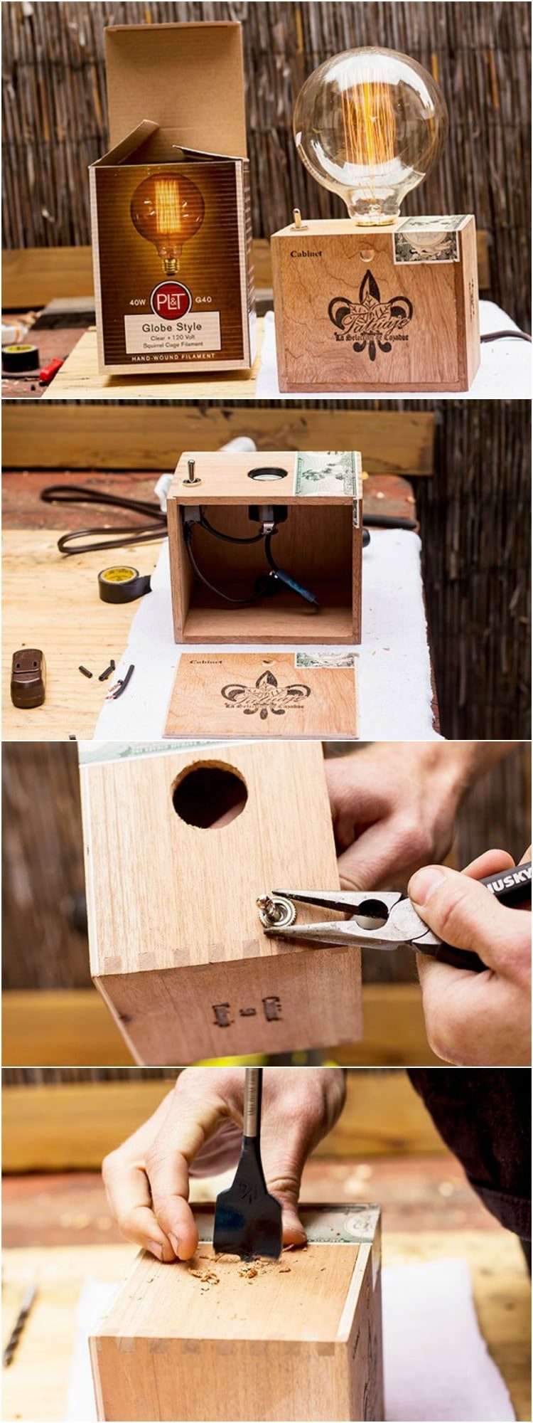 DIY: The Cigar Box Table Lamp