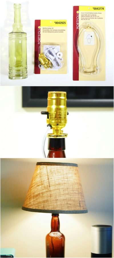 Turn an Old Liquor Bottle into a Desk Lamp in 10 Minutes