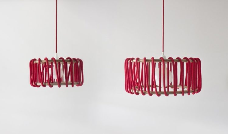 Wood and Elastic Macaron Pendant Lamp