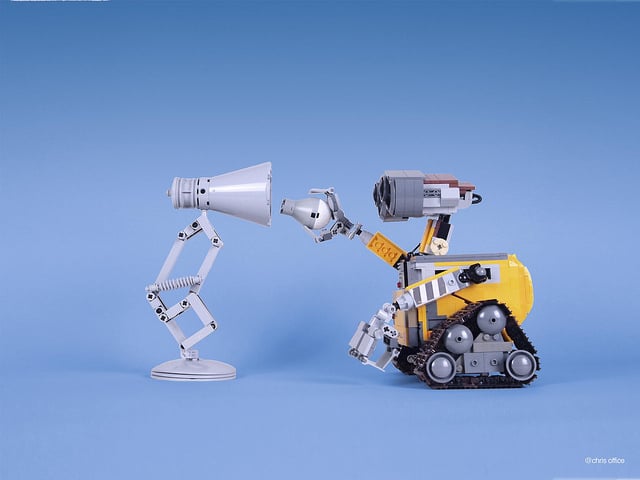 Cute Pixar Desk Lamp made with LEGO