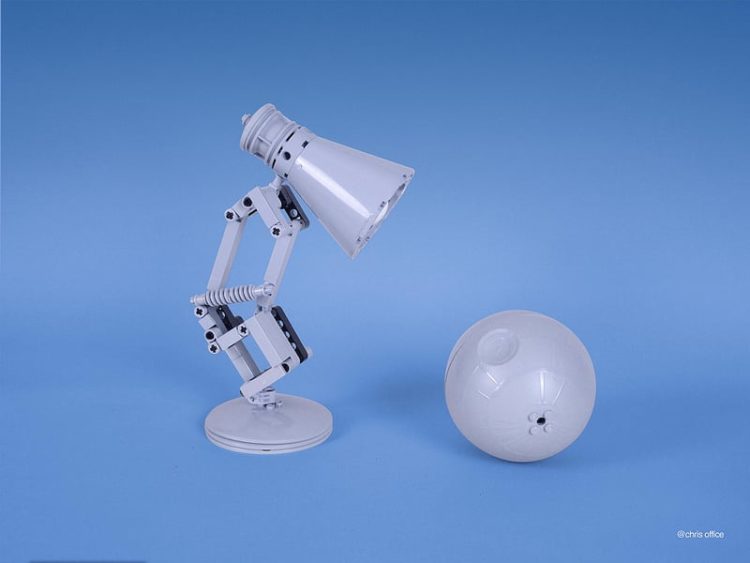 Cute Pixar Desk Lamp made with LEGO